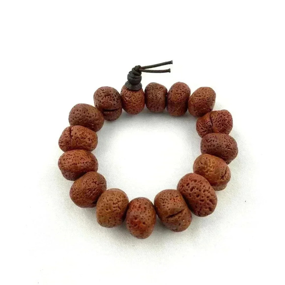 Lava Rock Stretch Bead Bracelet Wrap Lightweight - Picture 1 of 7